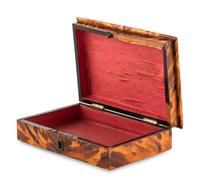 A Regency Tortoise Shell Jewelry Box