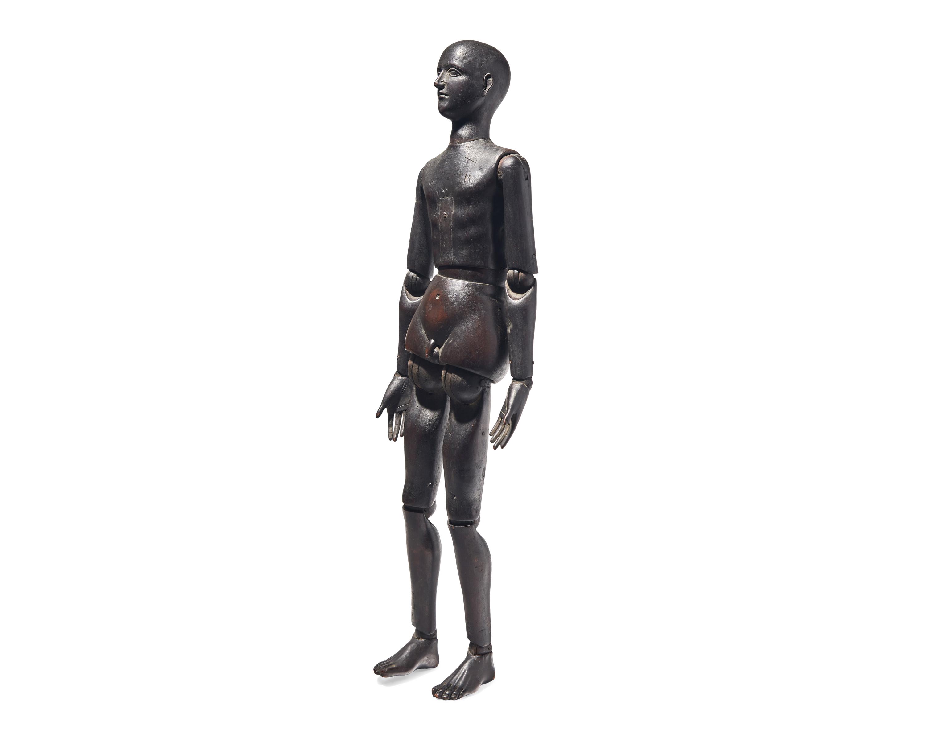 A Rare French Anatomically Correct Articulated Artist Mannequin