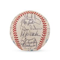 A 1995 World Series Champions Atlanta Braves Team Signed Autograph Baseball (Beckett Authentication Services Letter of Authenticity)