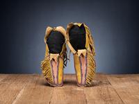 Kiowa Beaded Hide Moccasins