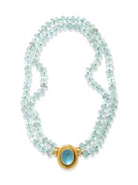 ELIZABETH LOCKE, AQUAMARINE NECKLACE