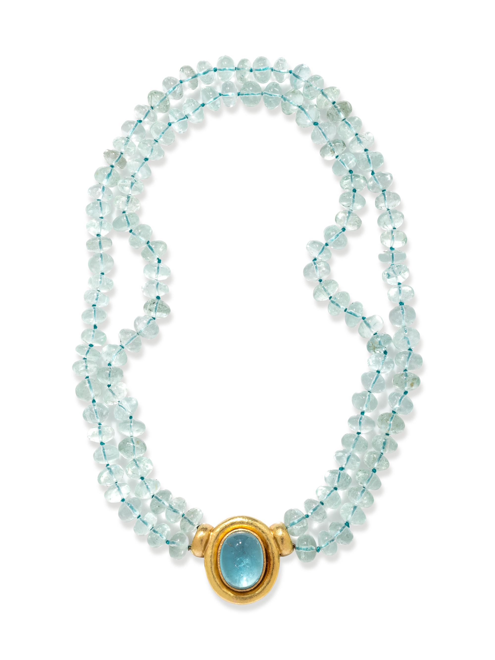 ELIZABETH LOCKE, AQUAMARINE NECKLACE