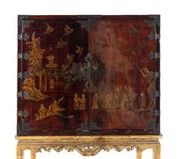 A Chinese Lacquer Cabinet-on-Stand