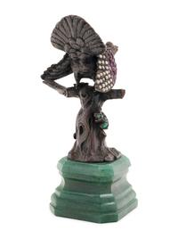 A Continental Silver, Pearl and Hardstone Inset Figure