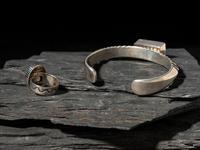 Abstract Sterling Silver Ring and Cuff Bracelet