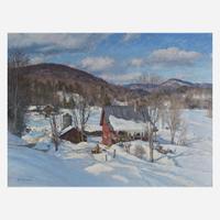 T.M. Nicholas (American, B. 1963) Valley Farm, Vermont