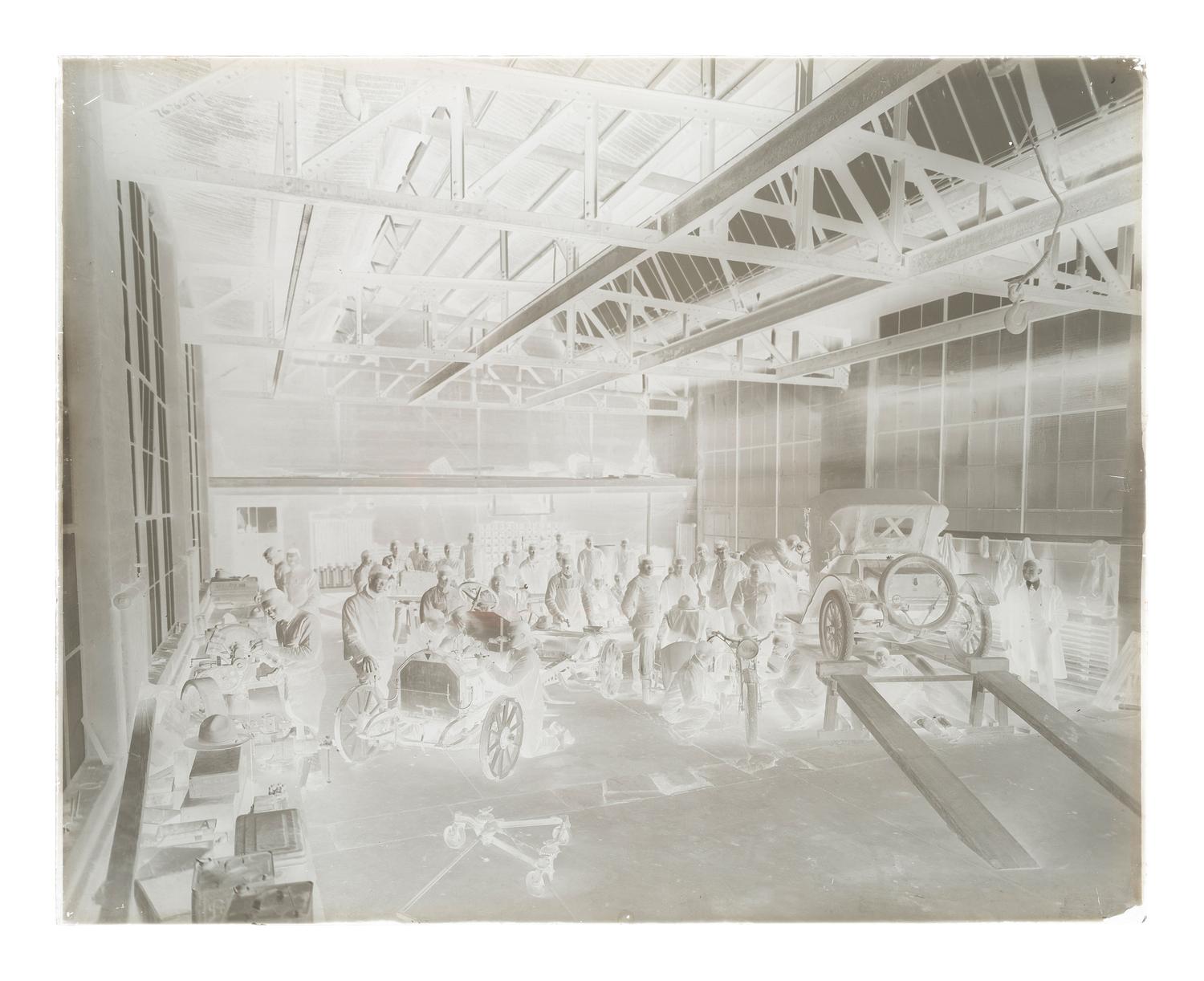 [EDUCATION]. 10 large format glass negatives featuring students at Wilberforce University.