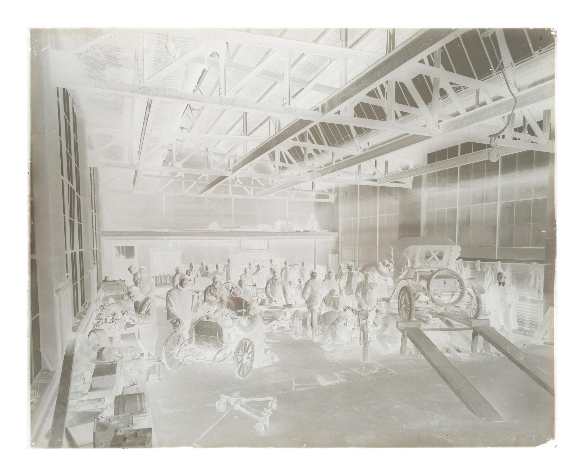 [EDUCATION]. 10 large format glass negatives featuring students at Wilberforce University.