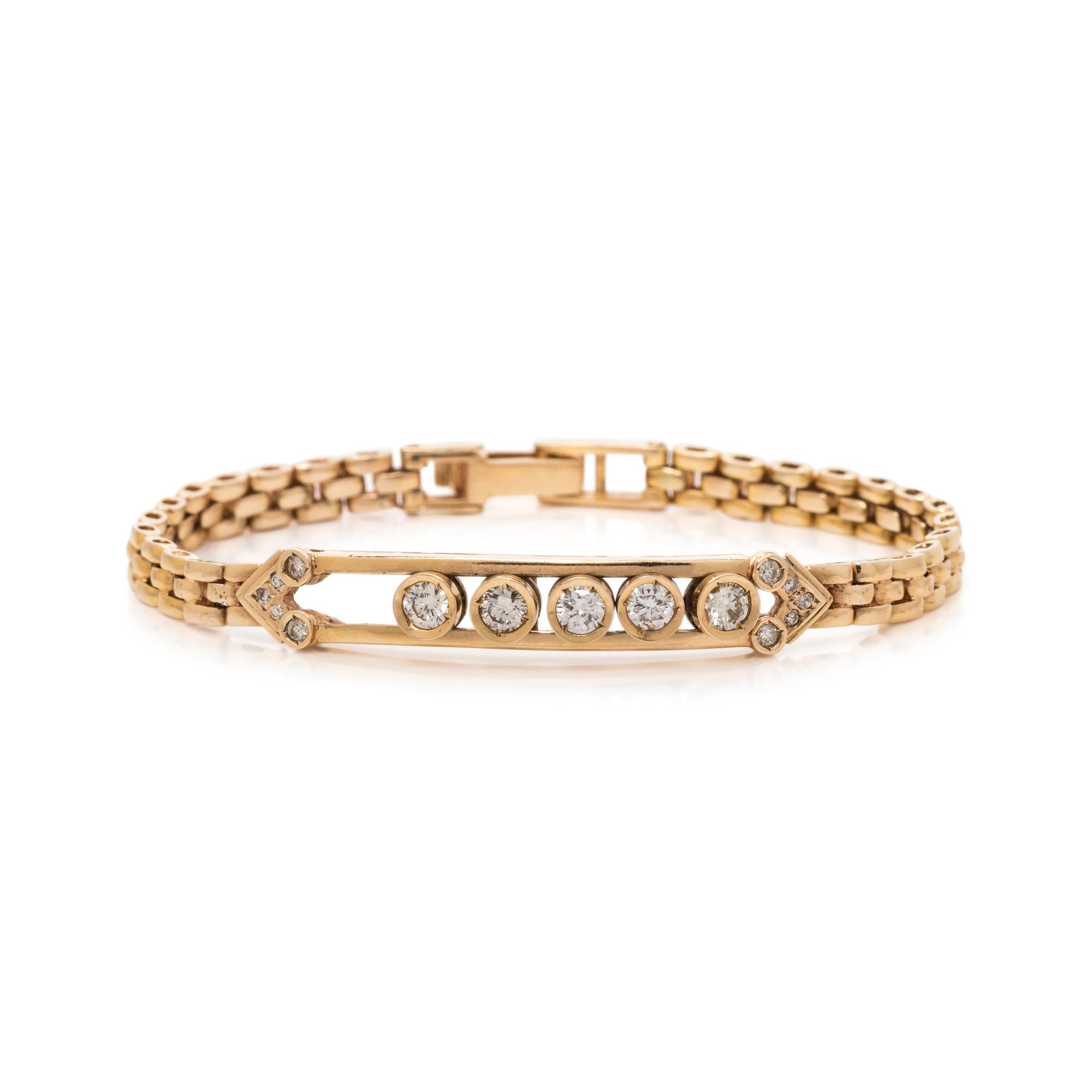 YELLOW GOLD AND DIAMOND BRACELET