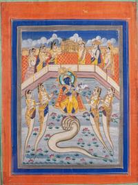 Four Indian Miniature Paintings and Manuscript Leaves