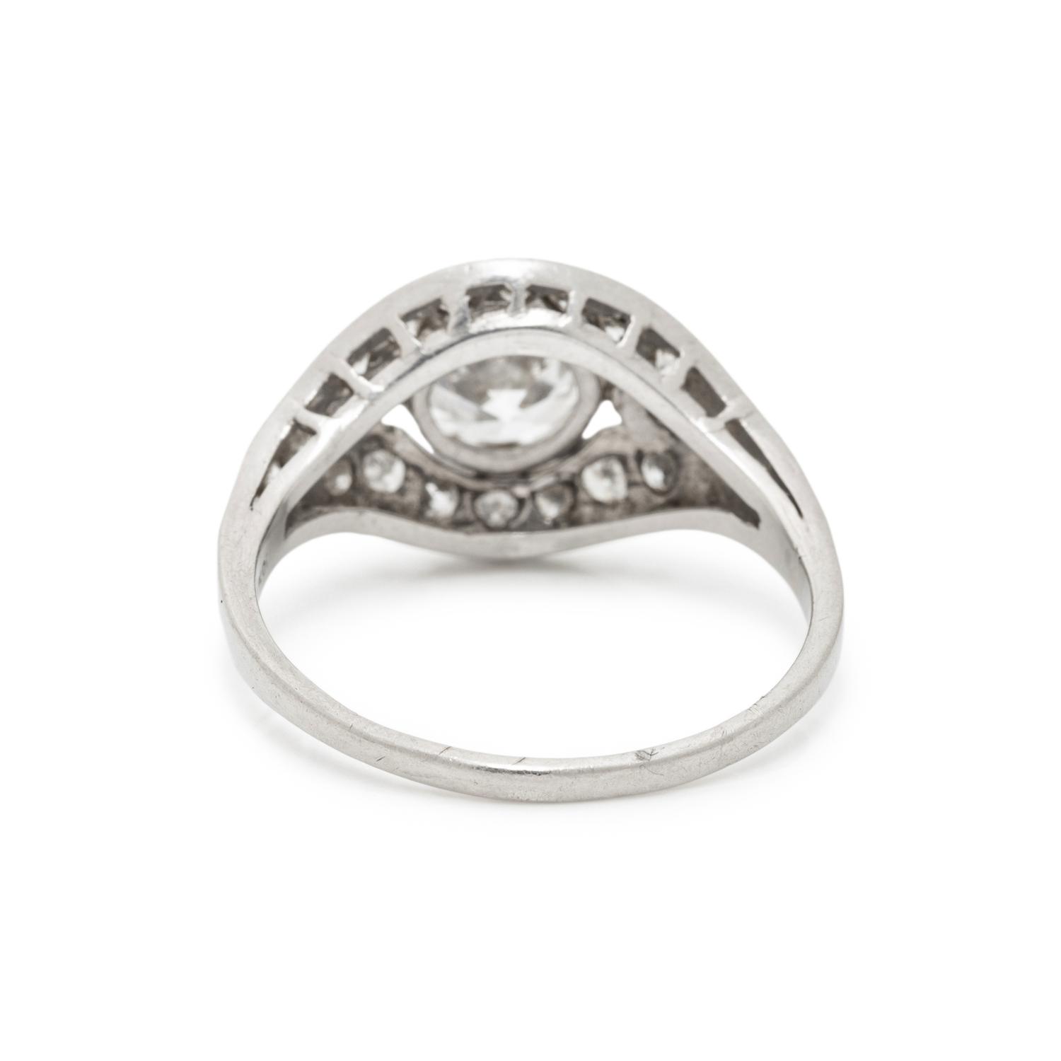 ANTIQUE, PLATINUM AND DIAMOND RING