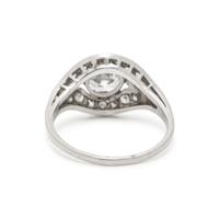 ANTIQUE, PLATINUM AND DIAMOND RING
