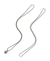 DAVID YURMAN, STERLING SILVER AND BLUE CHALCEDONY CONVERTIBLE PENDANT NECKLACE