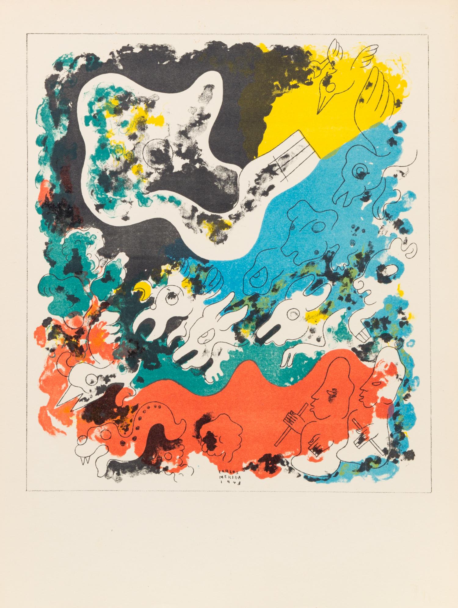 Carlos Merida, (Guatemalan, 1895-1984), Estampas Del Popol-Vuh Series, 1943