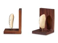 A Pair of Robert Spring Scrimshaw Whale's Teeth
