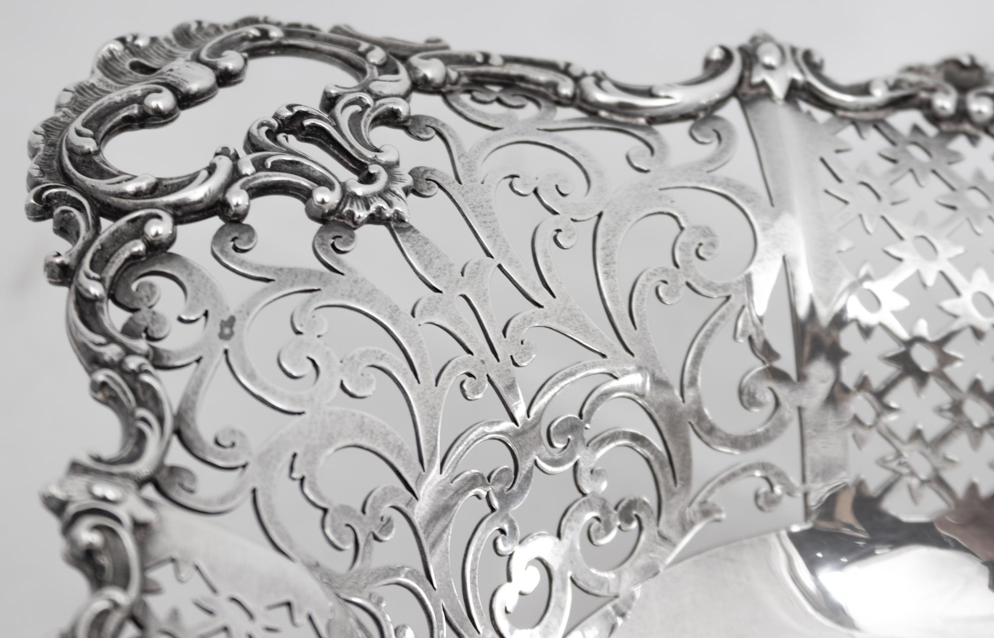 A Howard Pierced Silver Footed Bowl