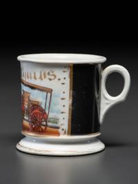 A Furniture Deliveryman's Porcelain Occupational Shaving Mug
