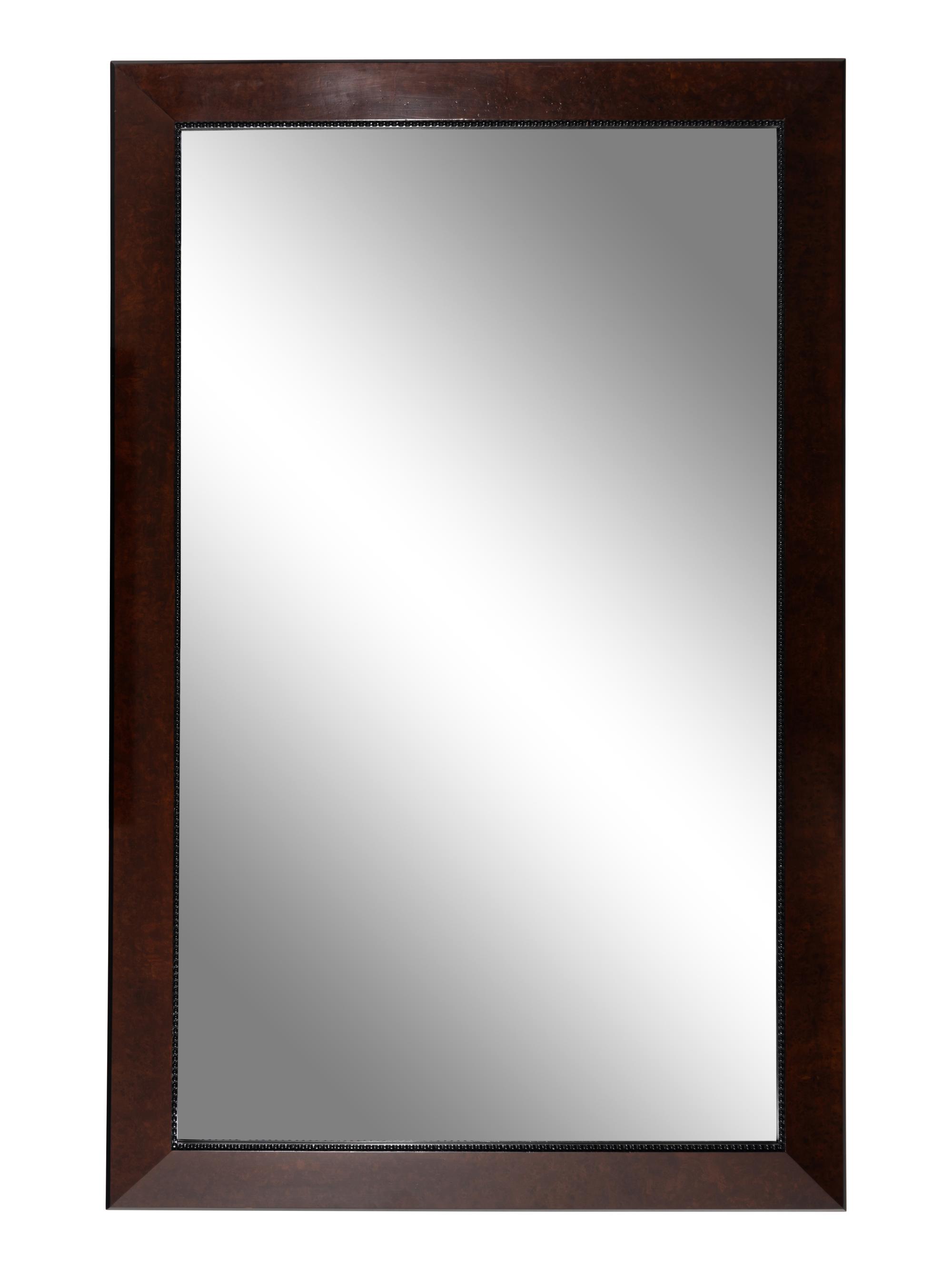 A Large Contemporary Burlwood Mirror