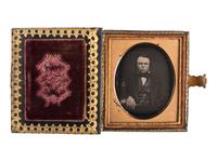 [CIVIL WAR]. Sixth plate daguerreotype of Union Naval Officer Aaron Ward Weaver. Ca 1850s.
