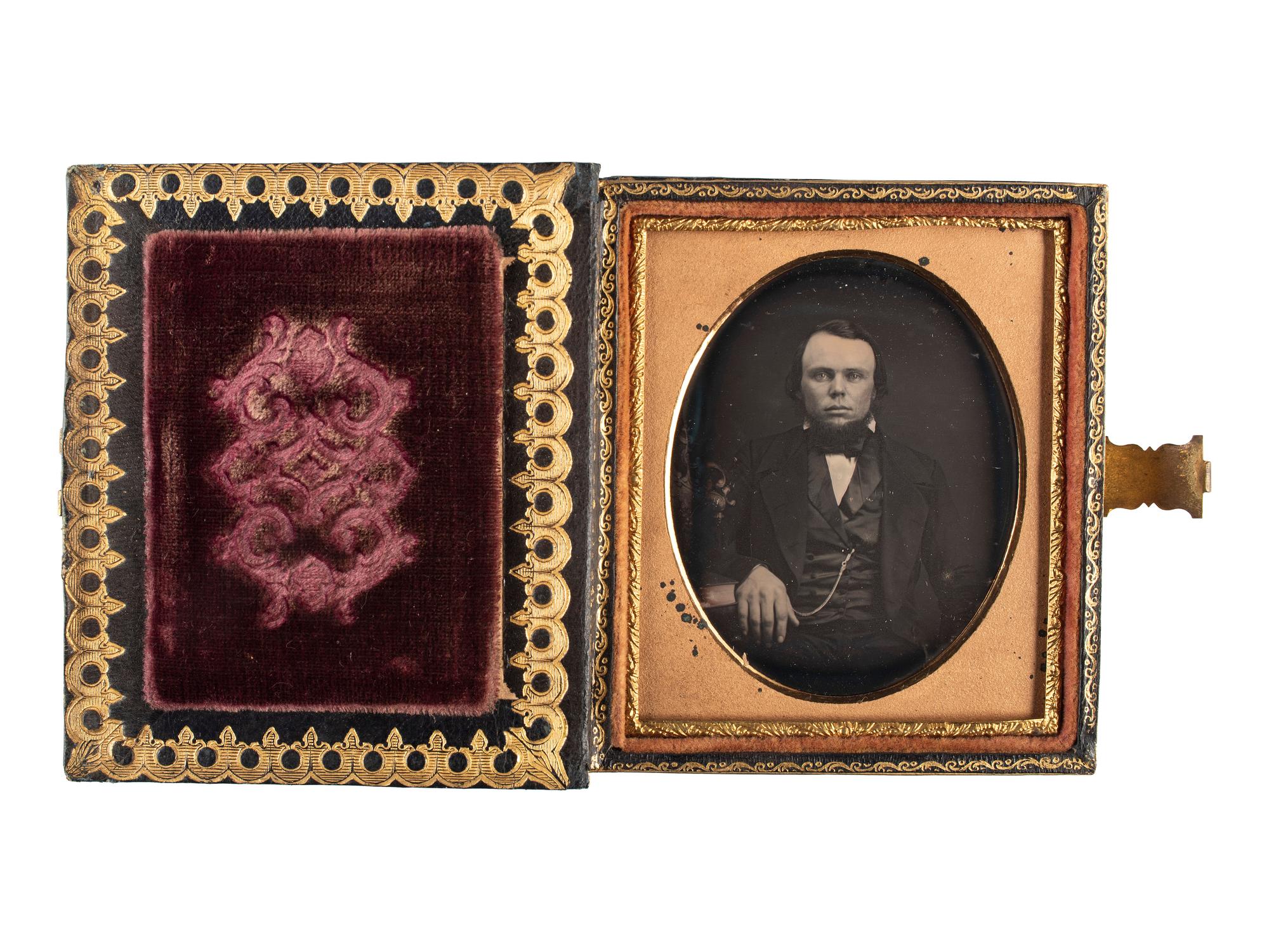 [CIVIL WAR]. Sixth plate daguerreotype of Union Naval Officer Aaron Ward Weaver. Ca 1850s.