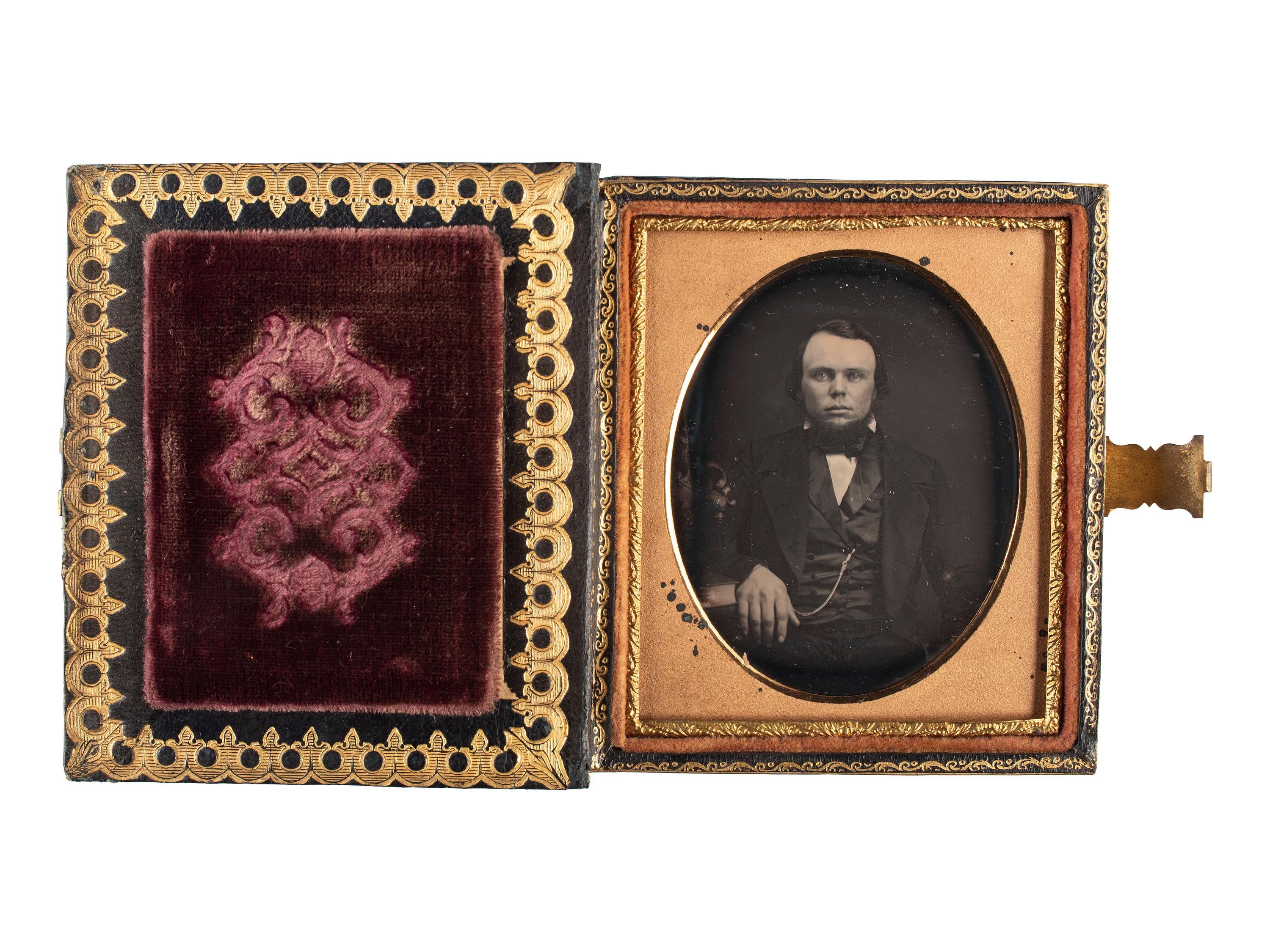 [CIVIL WAR]. Sixth plate daguerreotype of Union Naval Officer Aaron Ward Weaver. Ca 1850s.