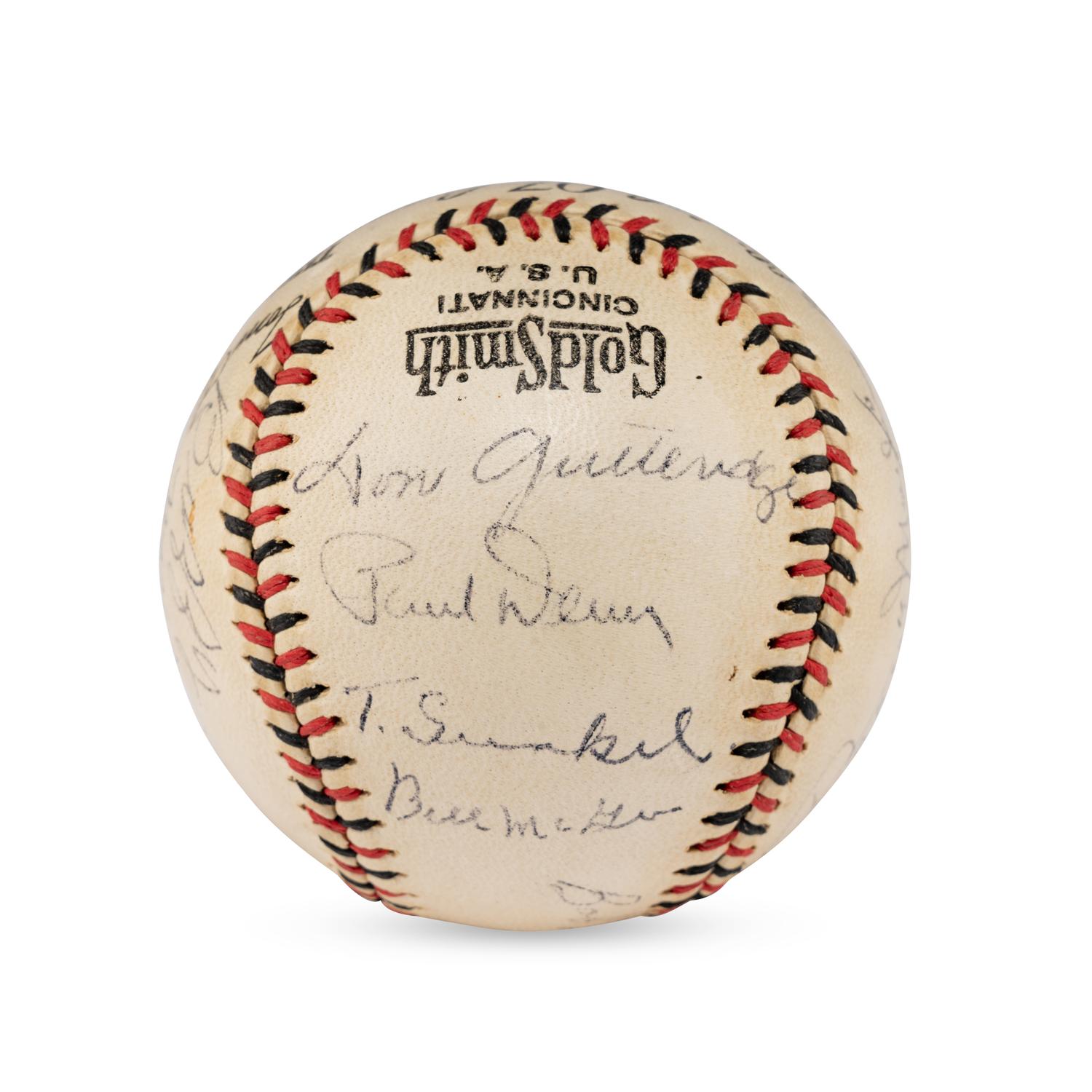 A 1939 St. Louis Cardinals Team Signed Autograph Baseball (JSA Letter of Authenticity),