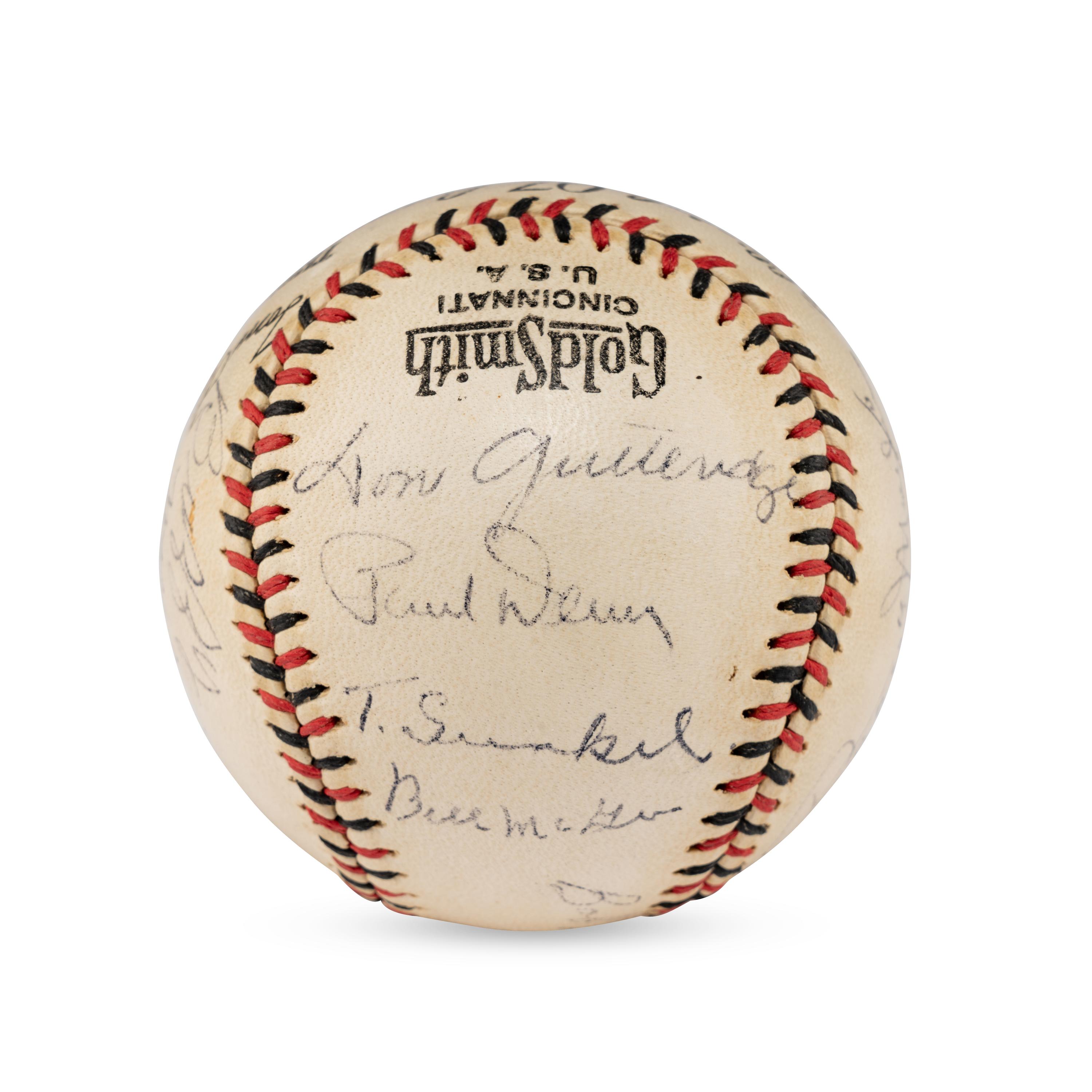 A 1939 St. Louis Cardinals Team Signed Autograph Baseball (JSA Letter of Authenticity),
