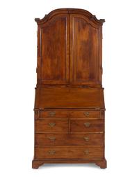 A George II Walnut Secretary Bookcase