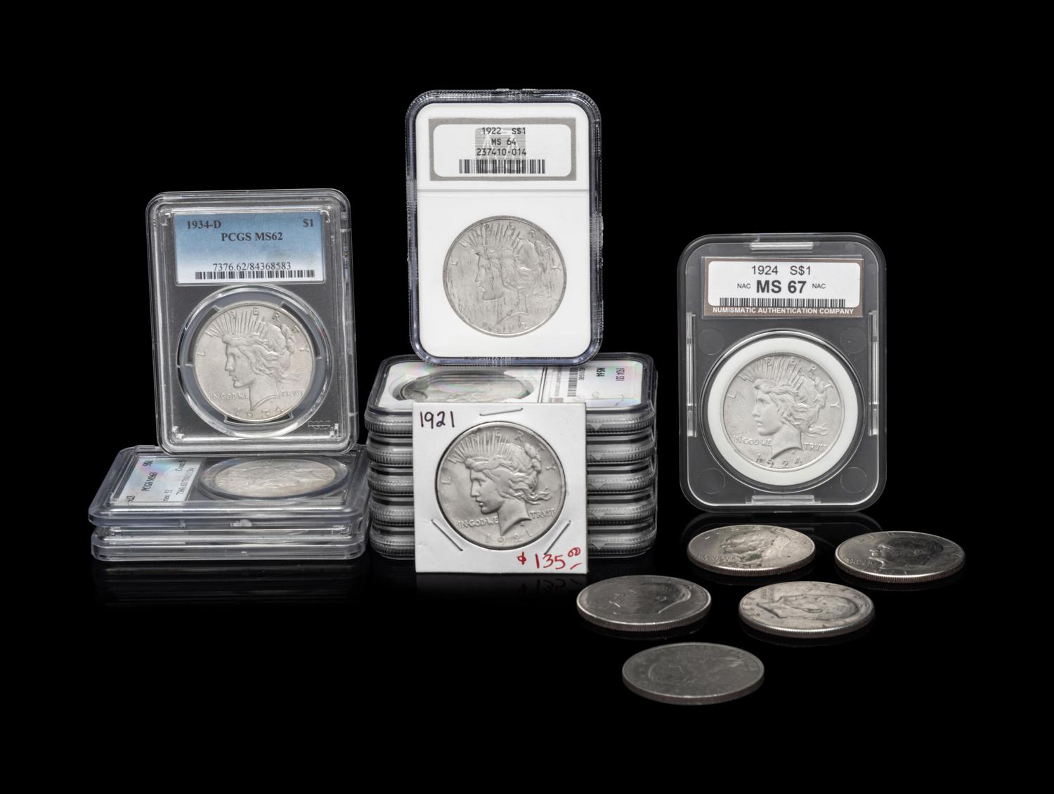 Eleven Peace $1 Coins (NGC & PCGS)