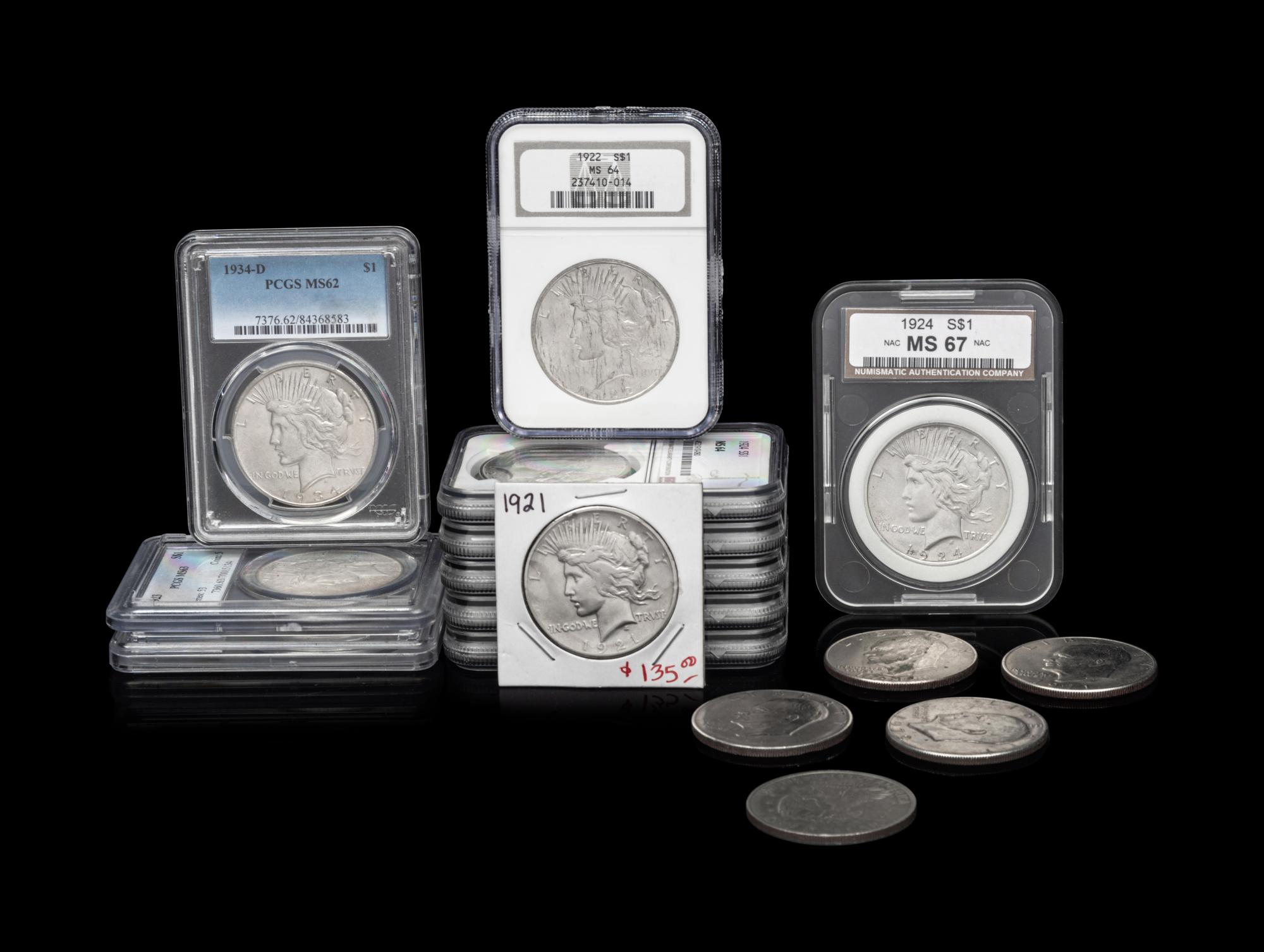 Eleven Peace $1 Coins (NGC & PCGS)