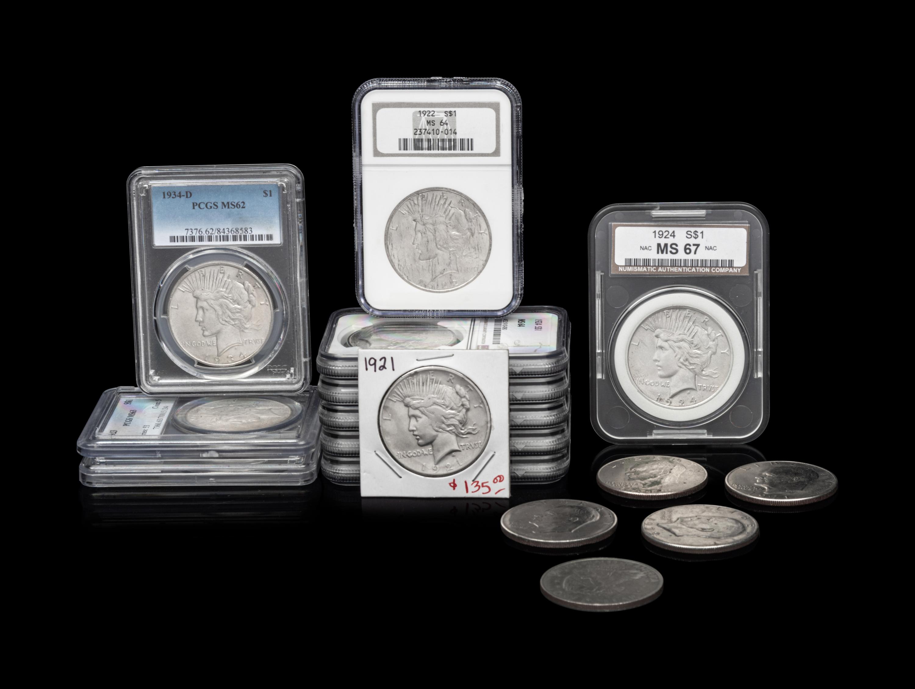 Eleven Peace $1 Coins (NGC & PCGS)