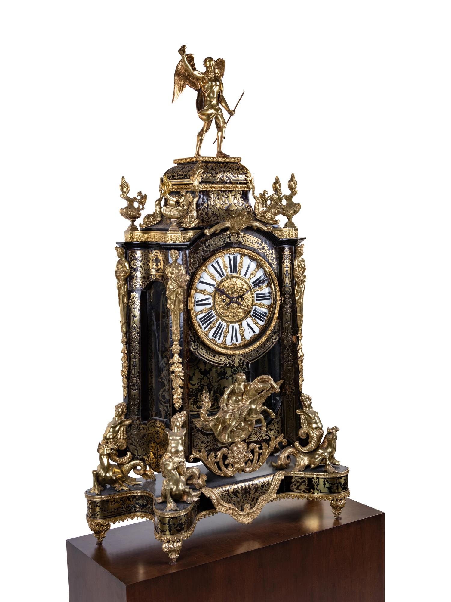 A Louis XV Style Boulle Marquetry Bracket Clock
