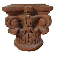 A Pair of Carved Limestone Capitals from the McCarthy Building, Chicago, IL. 19" W x 19" W x 19" H — United States, Circa 1872