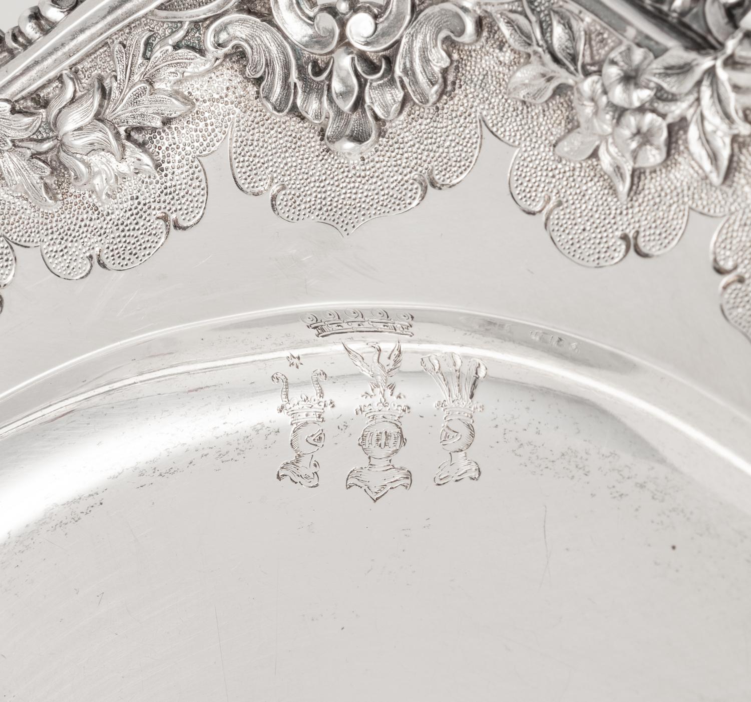 A Victorian Silver Six-Piece Dessert Service