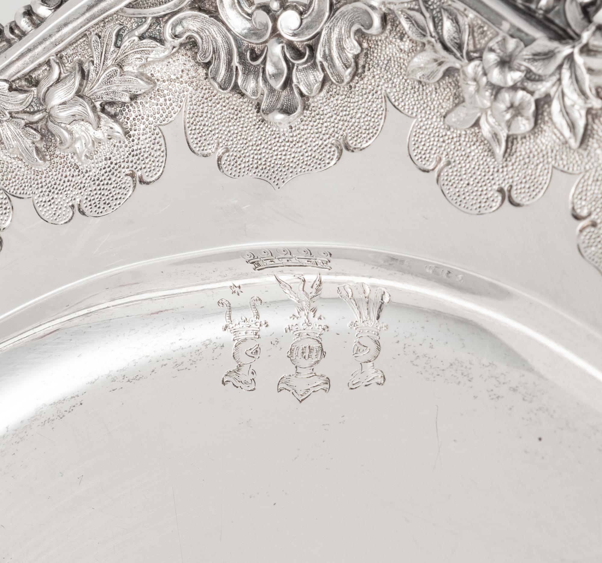 A Victorian Silver Six-Piece Dessert Service