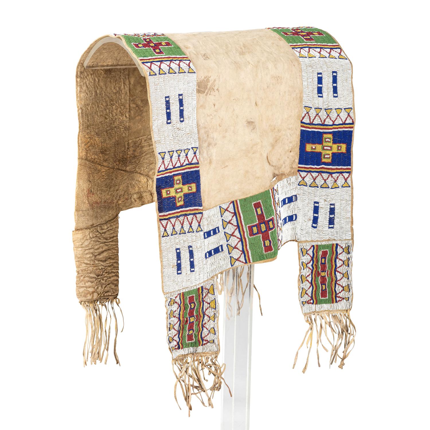 Sioux Beaded Hide Saddle Blanket