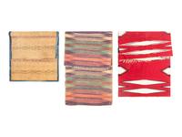 A Native American Rug and Two Woven Mats