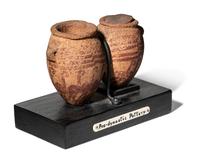 An Egyptian Miniature Double-Bodied Jar with Flamingos