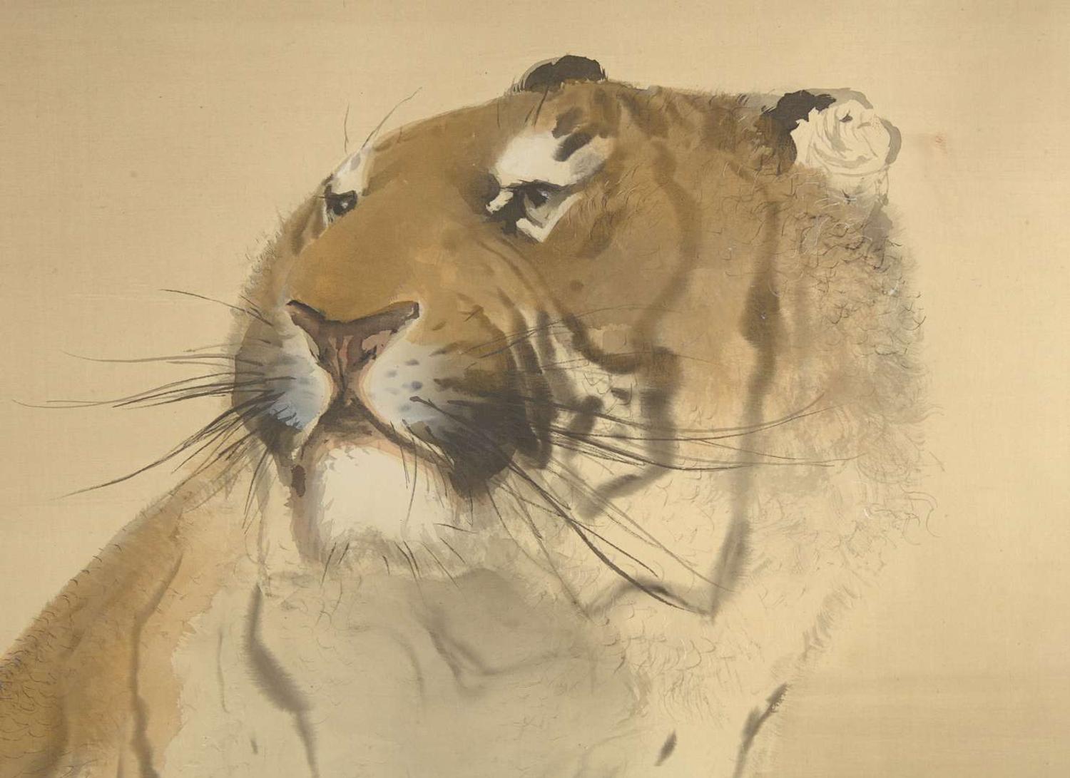 Konoshima Okoku (Japanese, 1877-1938) Seated Tiger 木島桜谷（1877-1938）虎