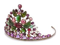 A Silver, Onyx and Glass Demi-Parure, Georgina Ward,