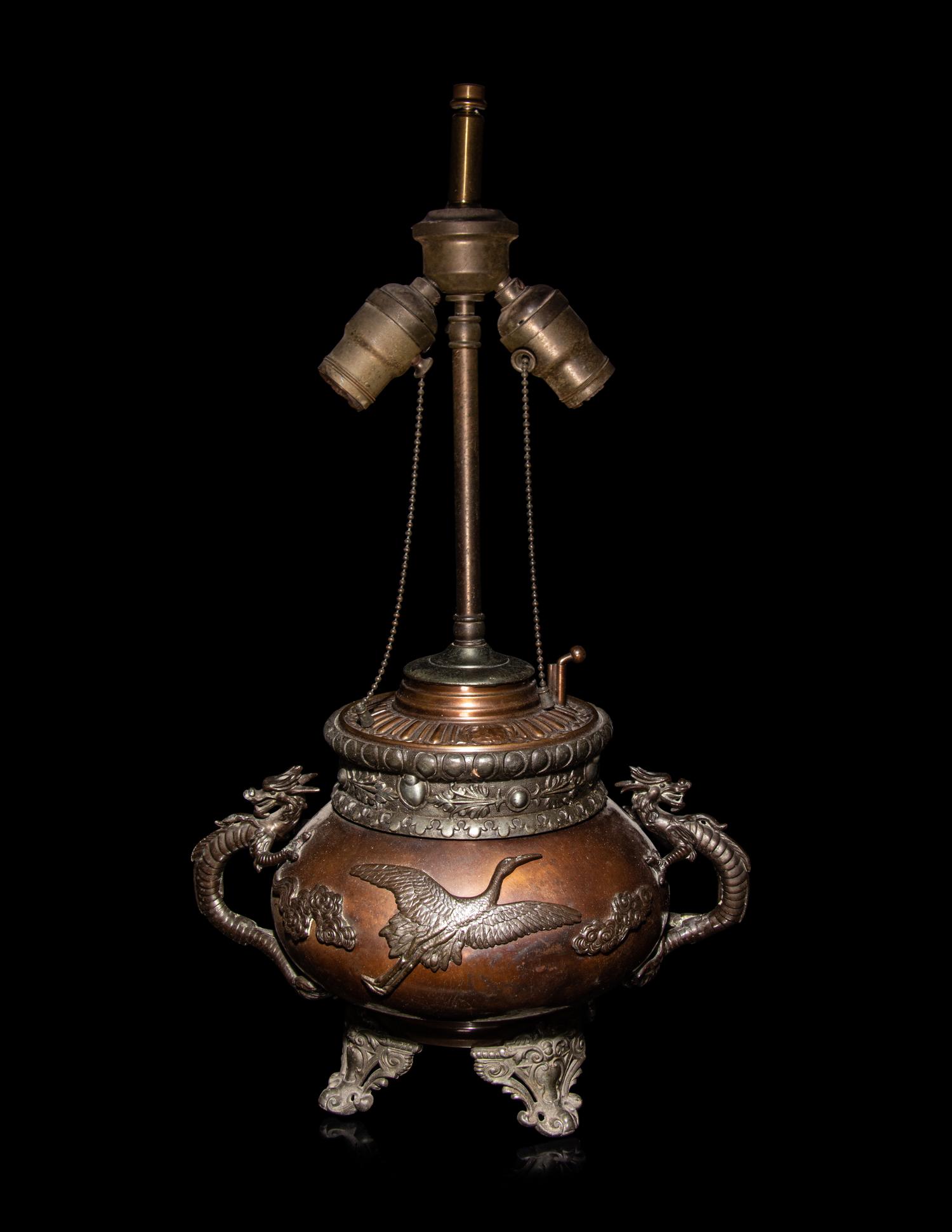 Two Japanese Bronze and Mixed-Metal Vessels
