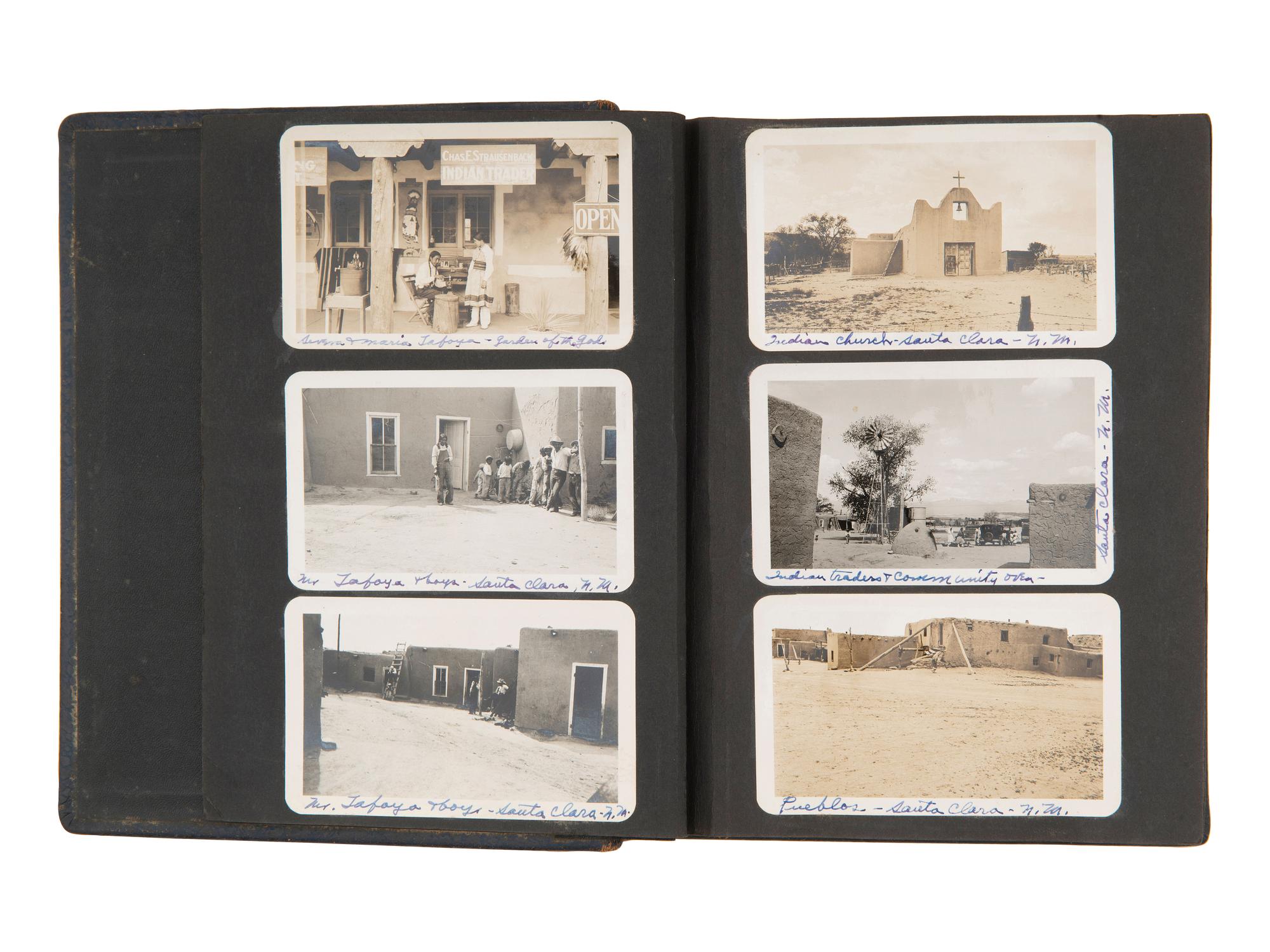 [WESTERN AMERICANA - NATIVE AMERICANS]. Photo albums documenting Rev. William L. Earl's travels in the American west, incl. views of the Ignacio Indian Boarding School and Pueblo artisans Severo and Maria Tafoya.