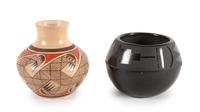 Two Pueblo Pots Height of tallest 5 inches
