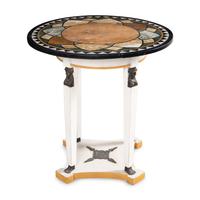 An Empire Style White-Painted and Specimen Marble-Top Center Table