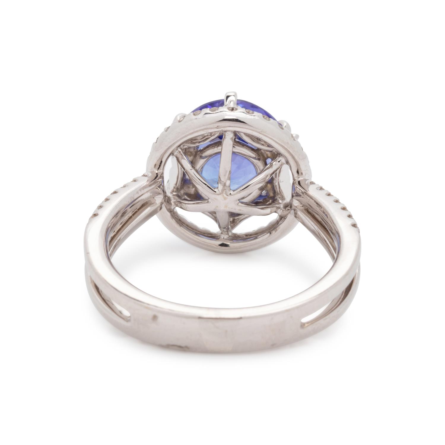 TANZANITE AND DIAMOND RING