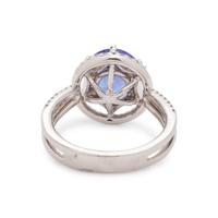 TANZANITE AND DIAMOND RING