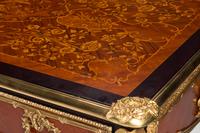A Louis XV Style Gilt Bronze Mounted Marquetry Bureau Plat