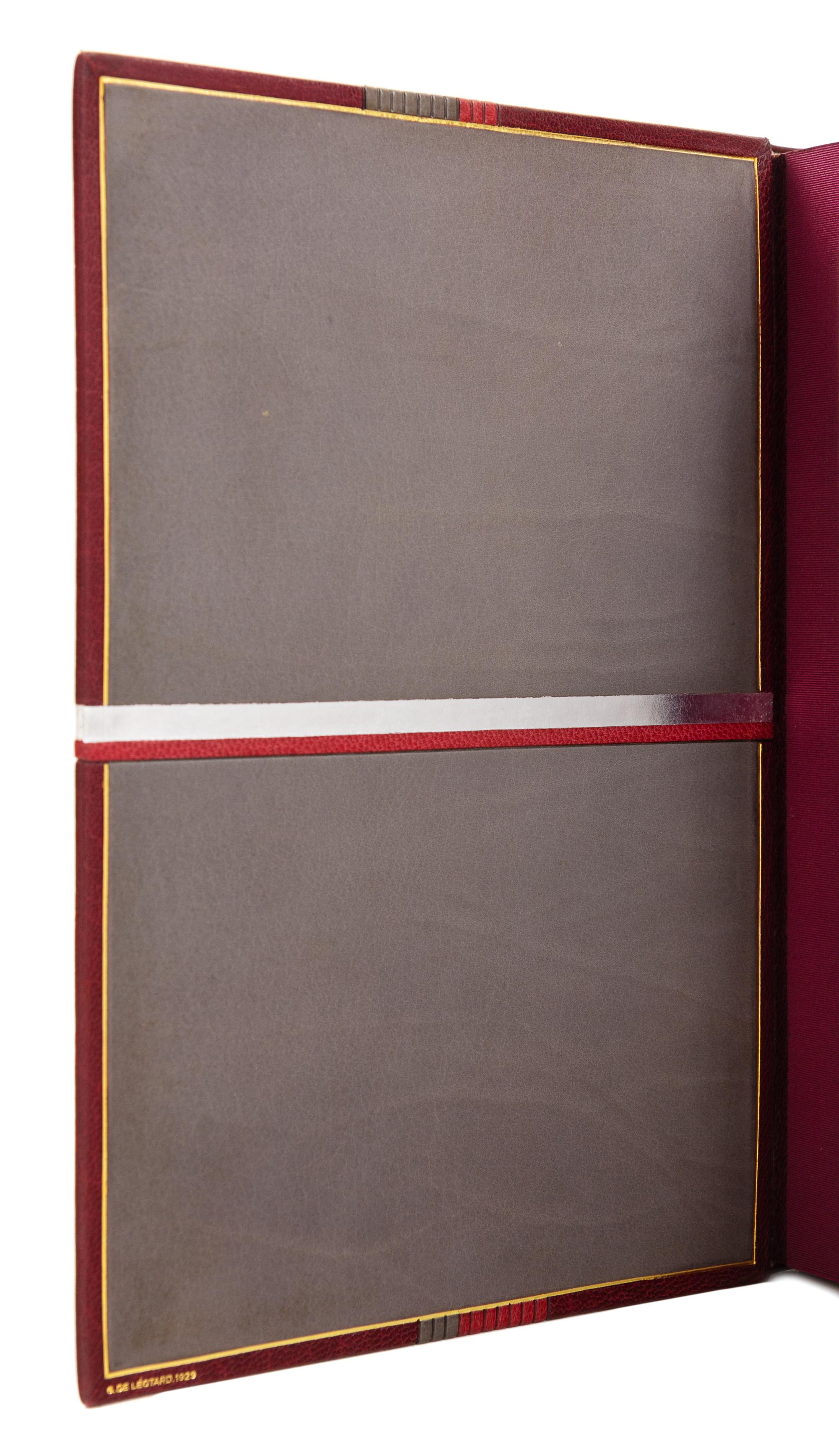 [BINDINGS]. [LÉOTARD, GENEVIÈVE - BINDER]. A group of 2 works in fine Art Deco bindings by Léotard.
