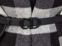 CHRISTIAN DIOR, BELTED PLAID SCARF BOLERO/SHAWL