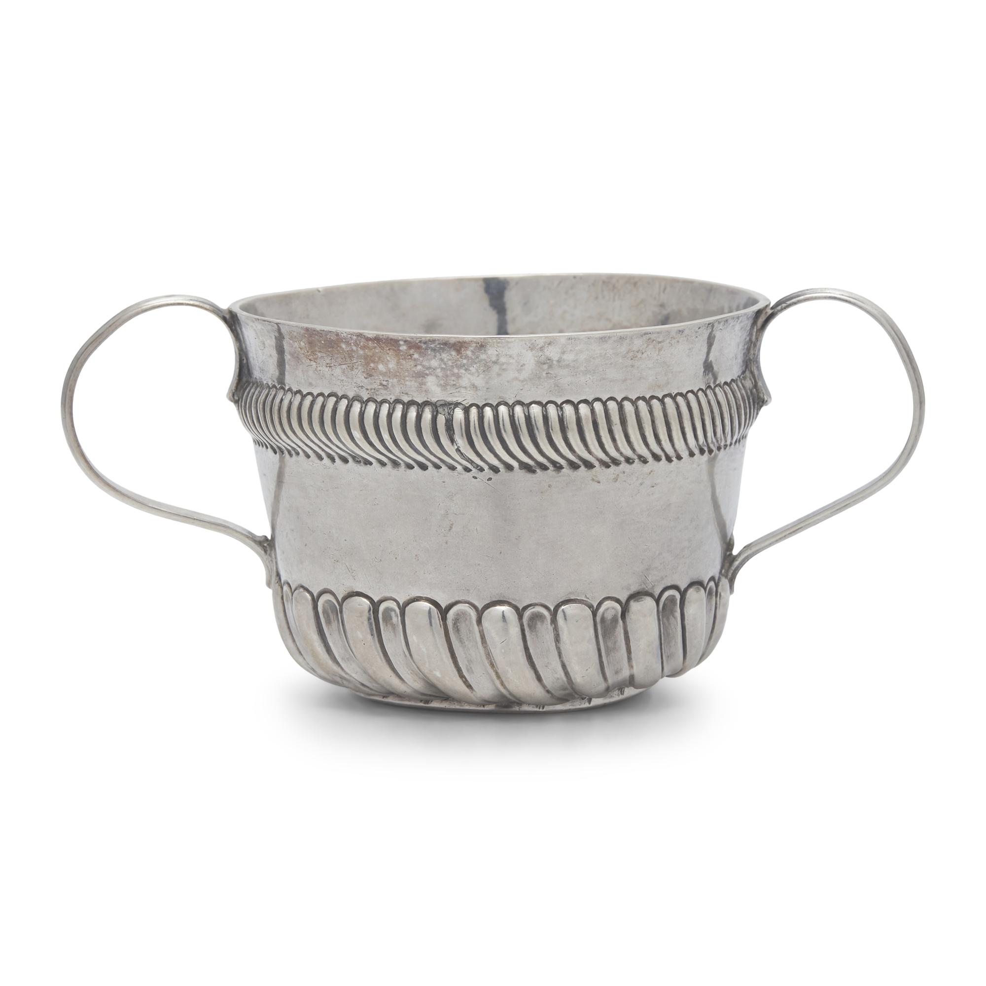 A Silver Caudle Cup